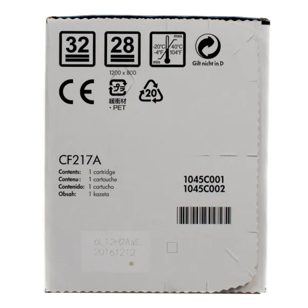 Тонер-картридж 17A черный HP (CF217A) - Фото 2