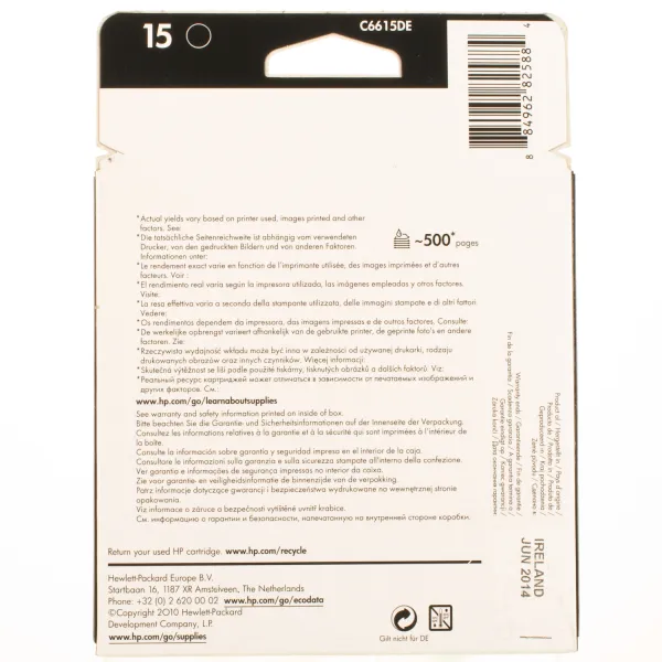 Картридж №15 черный HP (C6615DE) - Фото 3
