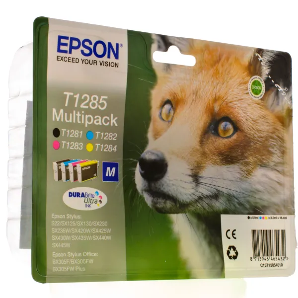Комплект картриджей T128540/T128540 черный, голубой, пурпурный, желтый Epson (C13T12854010/C13T12854012)