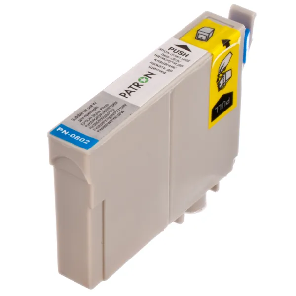Картридж сумісний Epson T0802 (C13T08024010/C13T08024011) 935 арк, блакитний Patron (PN-0802) - Фото 3