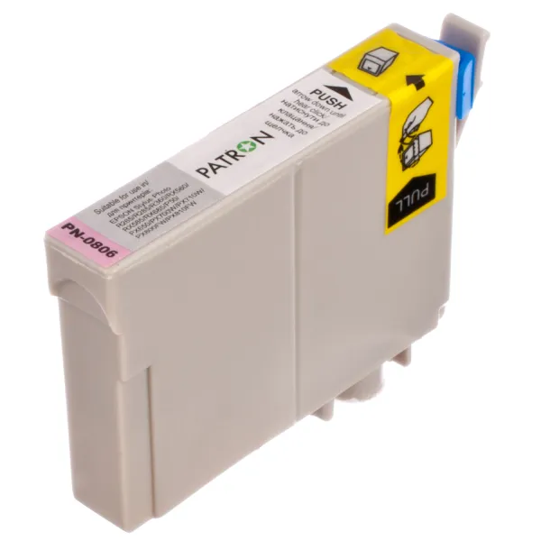 Картридж сумісний Epson T0806 (C13T08064010/C13T08064011) 620 арк, світло-пурпуровий Patron (PN-0806) - Фото 2