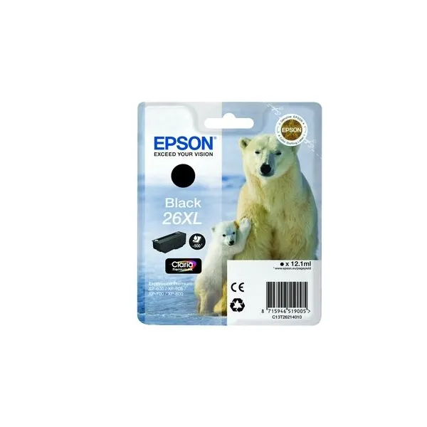 Картридж 26XL черный пигмент Epson (C13T26214010)