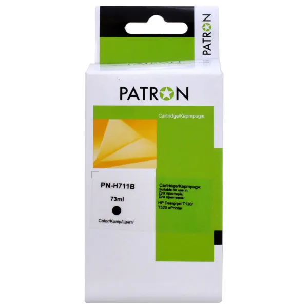 Картридж совместимый HP 711 (CZ129A/CZ133A) 73 мл, черный Patron (PN-H711B)