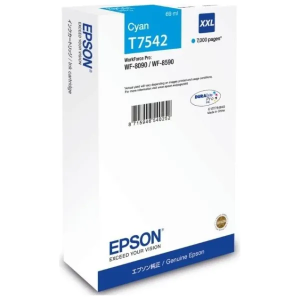 Картридж T754240 XXL голубой Epson (C13T754240)