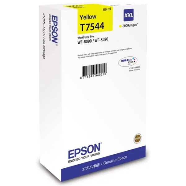 Картридж T754440 XXL желтый Epson (C13T754440)