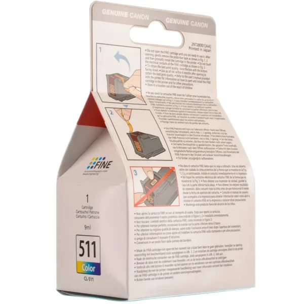 Картридж CL-511 цветной Canon (2972B001/2972B007) - Фото 6
