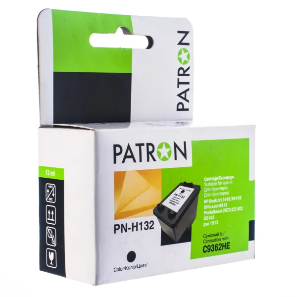 Картридж сумісний HP 132 (C9362HE) 220 арк, чорний Patron (PN-H132)