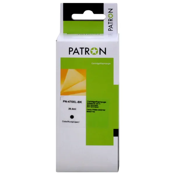 Картридж совместимый Canon PGI-470PGBK XL (0321C001) 500 стр, черный Patron (PN-470XL-BK)