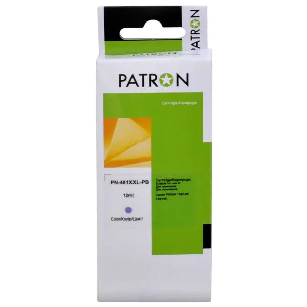 Картридж совместимый Canon CLI-481PB XXL (1994C001) 9140 стр, фото синий Patron (PN-481XXL-PB)