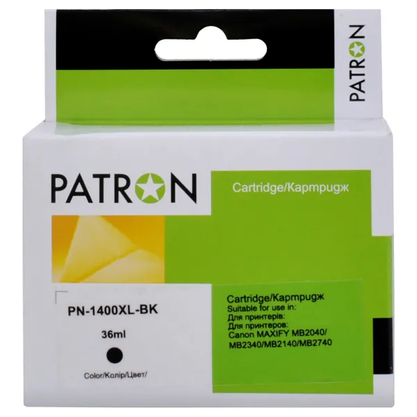 Картридж совместимый Canon PGI-1400BK XL (9185B001) 1200 стр, черный Patron (PN-1400XL-BK)