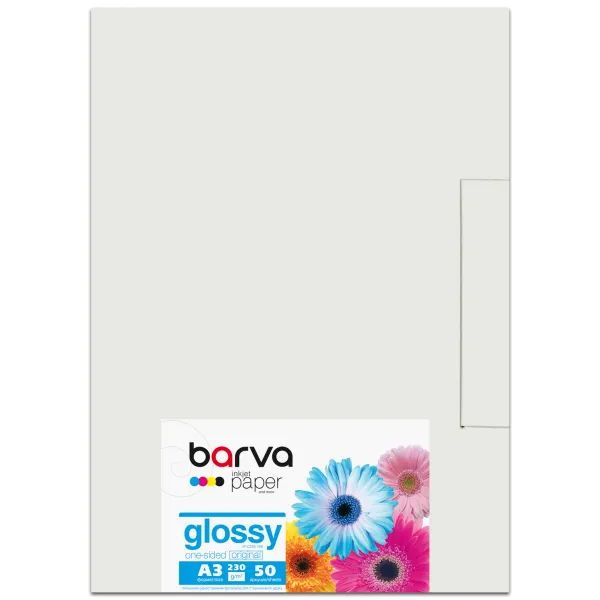 Фотопапір глянцевий 230 г/м2, A3, 50 арк Original Barva (IP-C230-106)