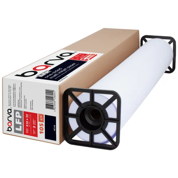 Фотобумага широкоформатная матовая 105 г/м2, 610 мм(24") x 30 м LFP Barva (IP-AE105-372)