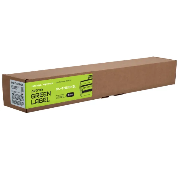 Тонер-картридж совместимый Konica Minolta TN213K черный Green Label Patron (PN-TN213KGL)