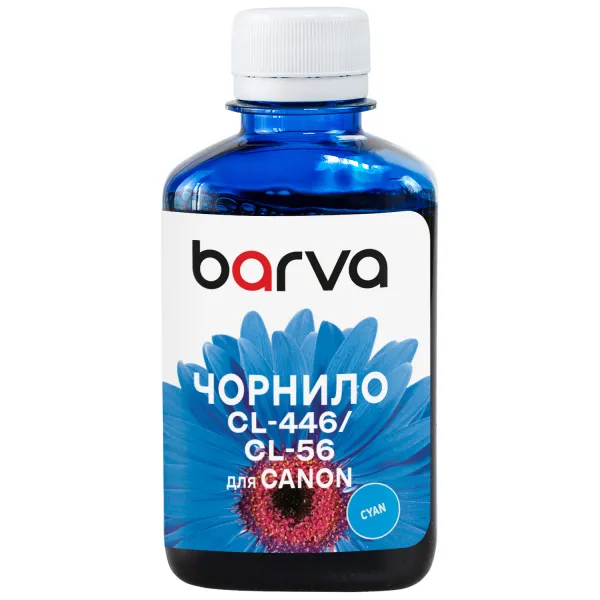 Чернила совместимые для Canon CL-446/CL-56/CL-94 специальные 180 г, водорастворимые, голубые Barva (C446-442)