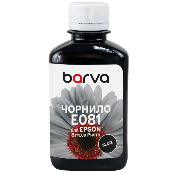Чернила совместимые для Epson T0481/T0801/T0811 специальные 180 г, водорастворимые, черные Barva (E081-135)