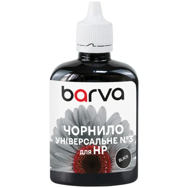Чернила для HP универсальные №3 90 г, водорастворимые, черные Barva (HU3-364)