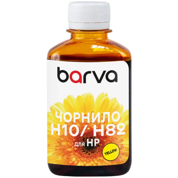 Чернила для HP 10/11/13/82/88 специальные 180 мл, водорастворимые, желтые Barva (H10-688)