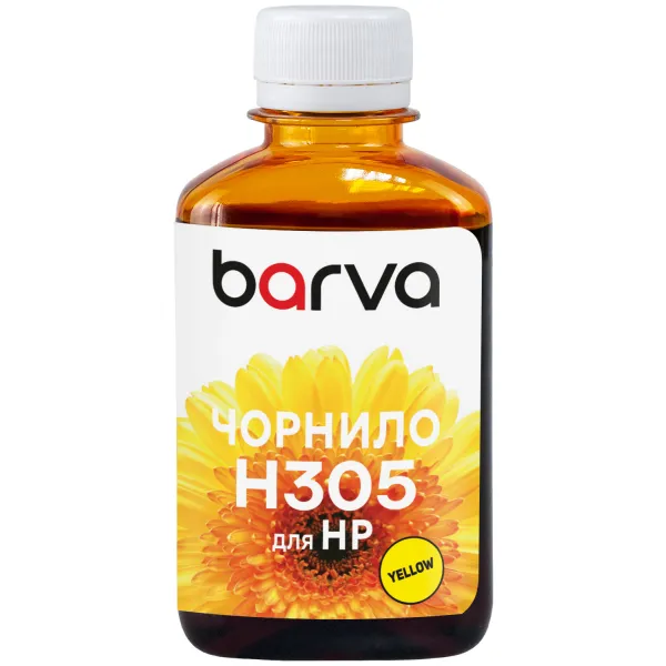 Чернила для HP 305 специальные 180 мл, водорастворимые, желтые Barva (H305-781)