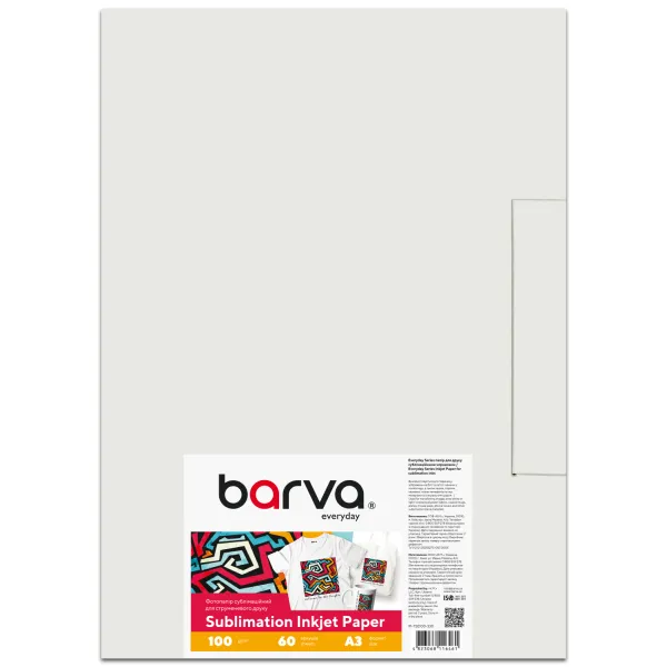 Бумага для сублимационной печати 100 г/м2, A3, 60 л Everyday Barva (IP-TSE100-330)