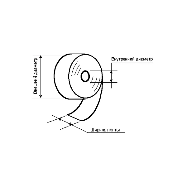 Лента кассовая (термолента) 38 мм 19 м - Фото 2