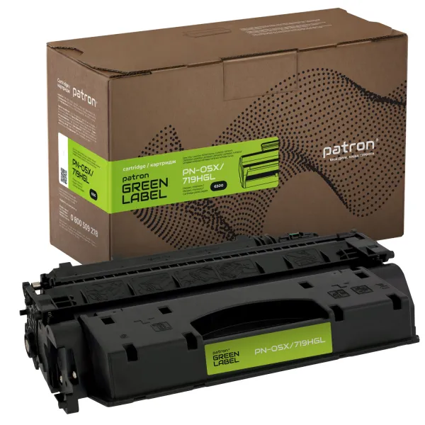 Картридж совместимый HP 05X (CE505X)/Canon 719 H Green Label Patron (PN-05X/719HGL)