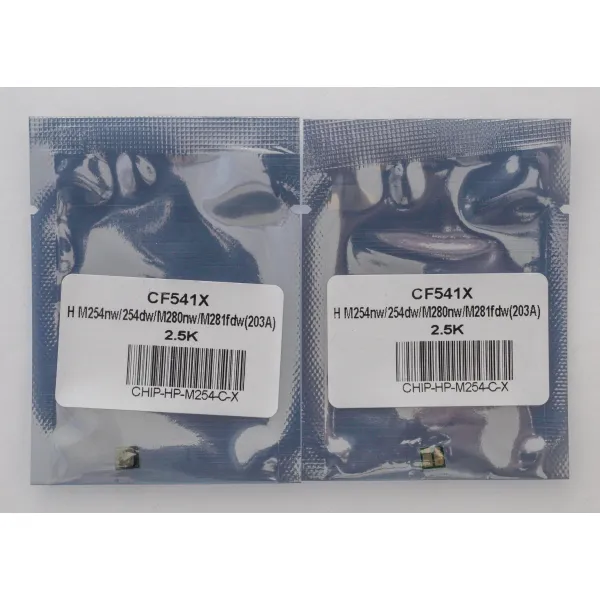Чип HP LJ M254, CF541X 2,5K, голубой Everprint (CHIP-HP-M254-C-X) - Фото 2
