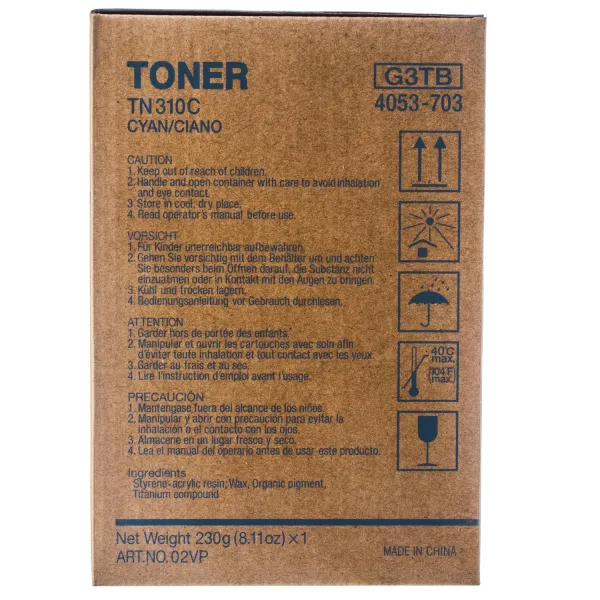 Тонер-картридж TN-310C голубой Konica Minolta (4053703) - Фото 2