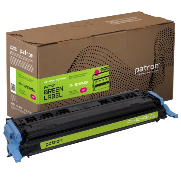 Картридж совместимый HP 124A (Q6003A) пурпурный Green Label Patron (PN-124AMGL)