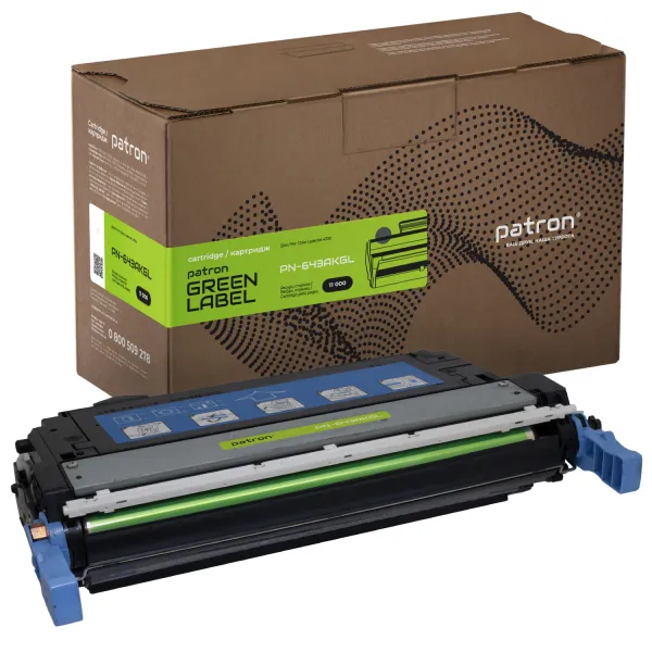 Картридж совместимый HP 643A (Q5950A) Green Label, черный Patron (PN-643AKGL)
