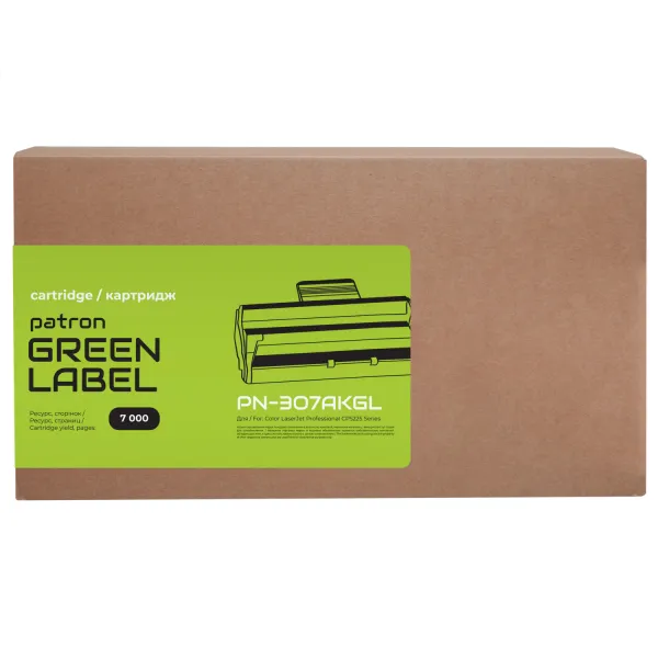 Картридж сумісний HP 307A (CE740A) чорний Green Label Patron (PN-307AKGL) - Фото 3