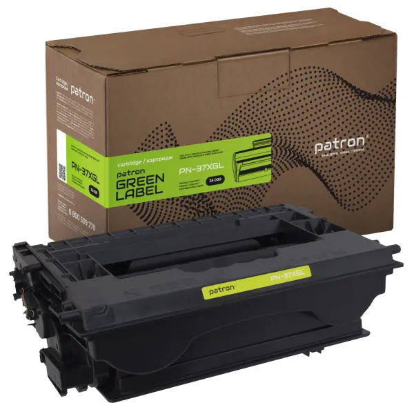 Картридж совместимый HP 37X (CF237X) Green Label Patron (PN-37XGL)