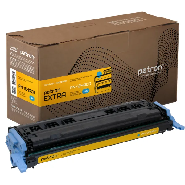 Картридж совместимый HP 124A (Q6001A) голубой Extra Patron (PN-124ACR)