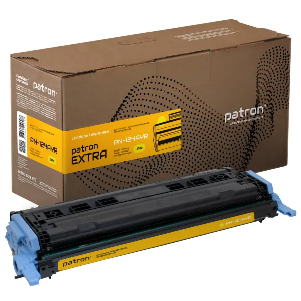 Картридж совместимый HP 124A (Q6002A) желтый Extra Patron (PN-124AYR)