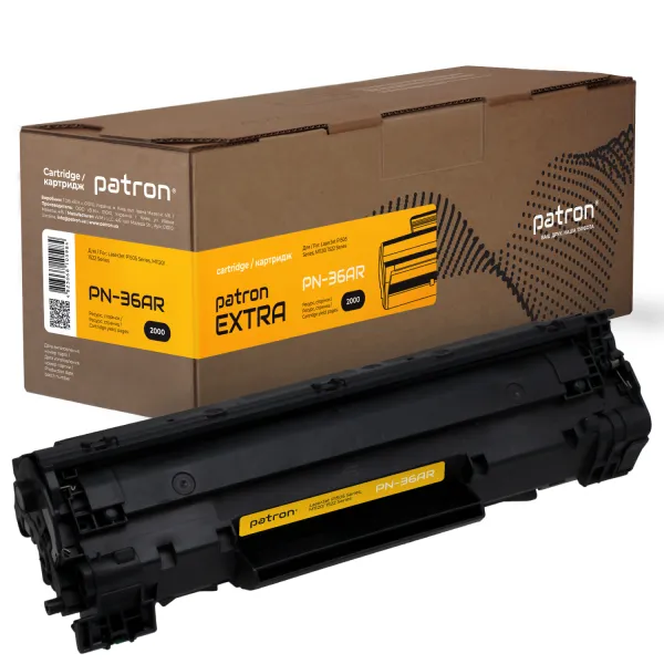 Картридж совместимый HP 36A (CB436A) Extra Patron (PN-36AR)