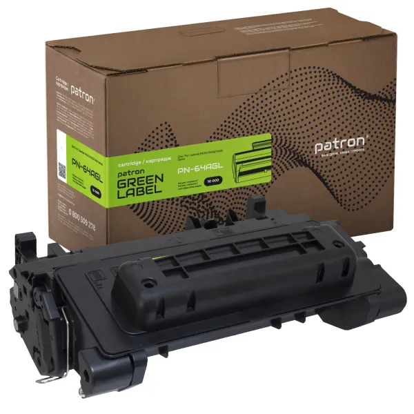Картридж совместимый HP 64A (CC364A) Green Label Patron (PN-64AGL)