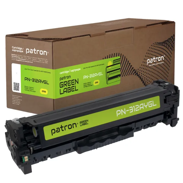 Картридж совместимый HP 312A (CF382A) Green Label, желтый Patron (PN-312AYGL)