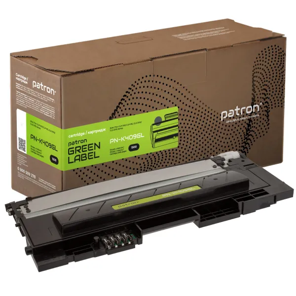 Тонер-картридж совместимый Samsung CLT-K409S Green Label, черный Patron (PN-K409GL)