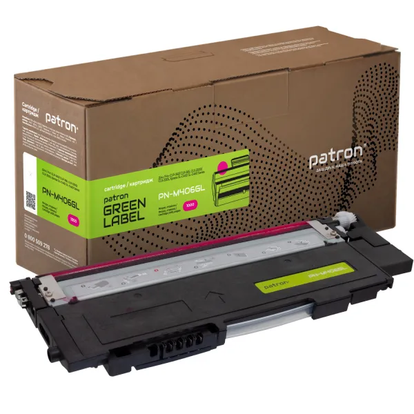 Тонер-картридж совместимый Samsung CLT-M406S Green Label, пурпурный Patron (PN-M406GL)