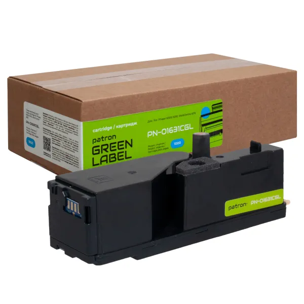 Тонер-картридж совместимый XER 106R01631 Green Label, голубой Patron (PN-01631CGL)