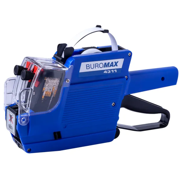 Этикет-пистолет двухстрочный, вертикальный, синий Buromax (BM.4311)