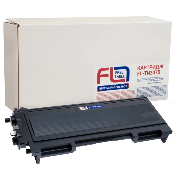 Тонер-картридж совместимый Brother TN-2075 Free Label (FL-TN2075)