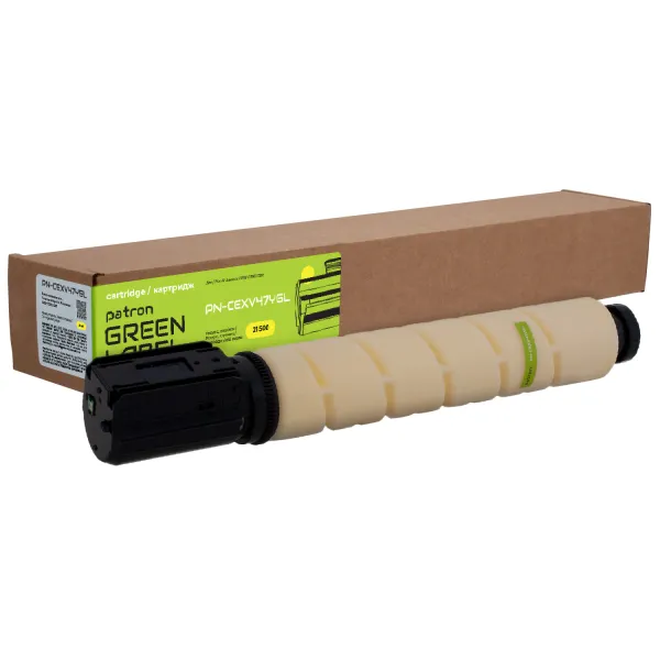 Тонер-картридж совместимый Canon C-EXV47 Green Label, желтый Patron (PN-CEXV47YGL)