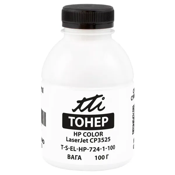 Тонер HP Color LaserJet CP3525 флакон, 100 г, чорний TTI (TSM-T724-1-100)
