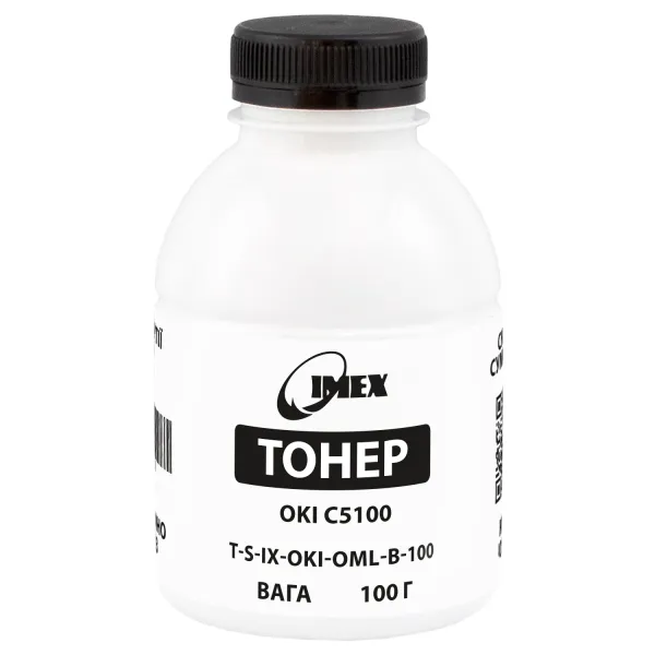 Тонер Oki C5100 флакон, 100 г, чорний Imex (TSM-OML-K-100)