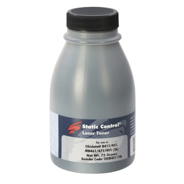 Тонер Oki B411/B431 флакон, 75 г SCC (OKIB431-75B)