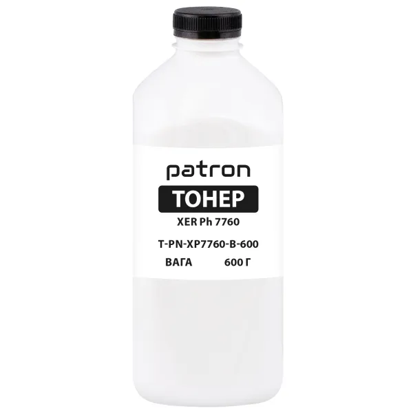 Тонер XER Ph 7760 флакон, 600 г, черный Patron (PN-XP7760-B-600)