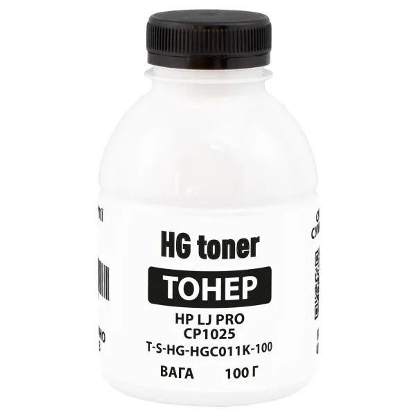 Тонер HP LJ Pro CP1025 флакон, 100 г, черный HG toner (TSM-HGC011K-100)