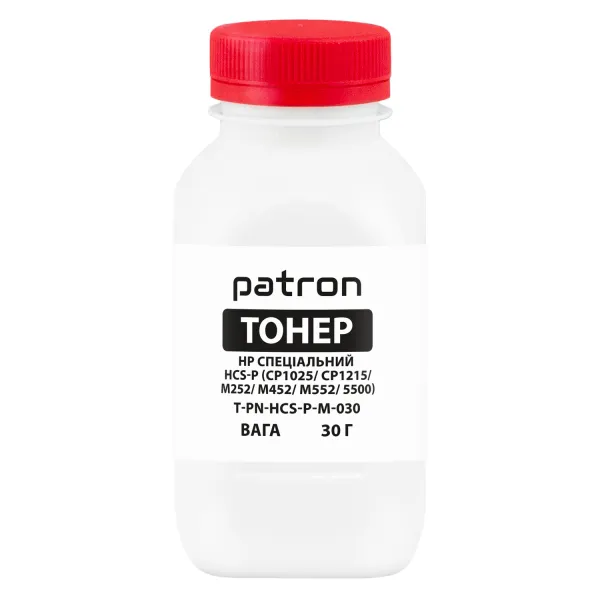 Тонер HP специальный HCS-P флакон, 30 г, пурпурный Patron (PN-HCS-P-M-030)