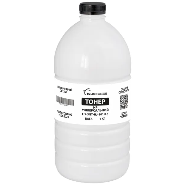 Тонер HP універсальний флакон, 1 кг GoldenGreen (TSM-HJ-301H-1)