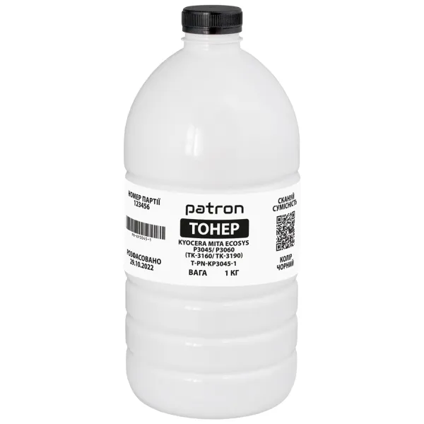 Тонер Kyocera Mita Ecosys P3045/P3060 флакон, 1 кг Patron (PN-KP3045-1)